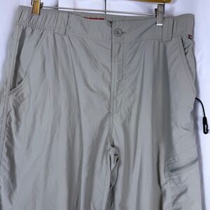 Simms Mens Tan Fishing Pants Lightweight Technical Hiking Trousers Size L